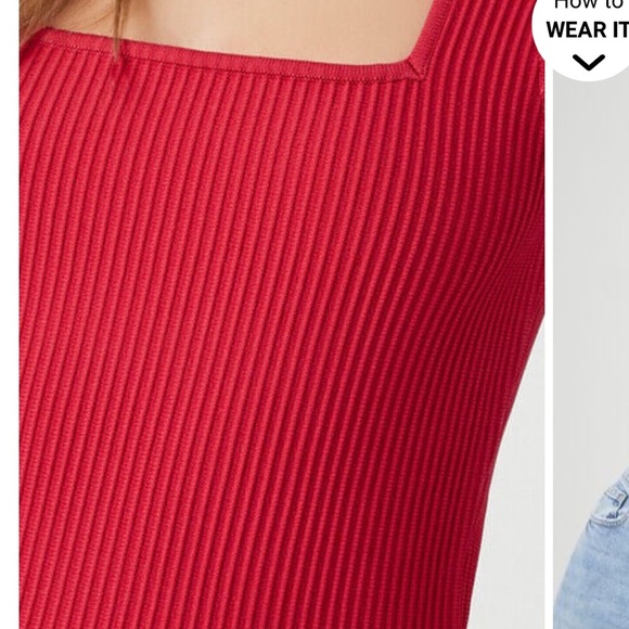 FOREVER 21 HOT PINK SWEATER KNIT SQUARE NECK RIBBED TANK TOP SIZE XS - Picture 5 of 8